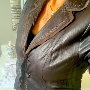 Gerry Weber size 6 Leather Jacket